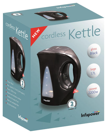 2200W 1.7L CORDLESS KETTLE BLACK