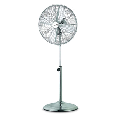 16 INCH CHROME METAL HIGH VELOCITY PEDESTAL FAN POWERFUL 3 SPEED