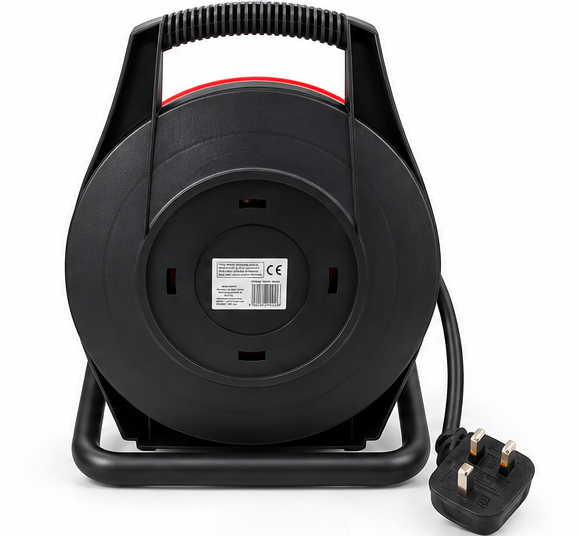 Infapower 10m Extension Cable Reel 4 Socket 13A UK Plug Mains Power Lead