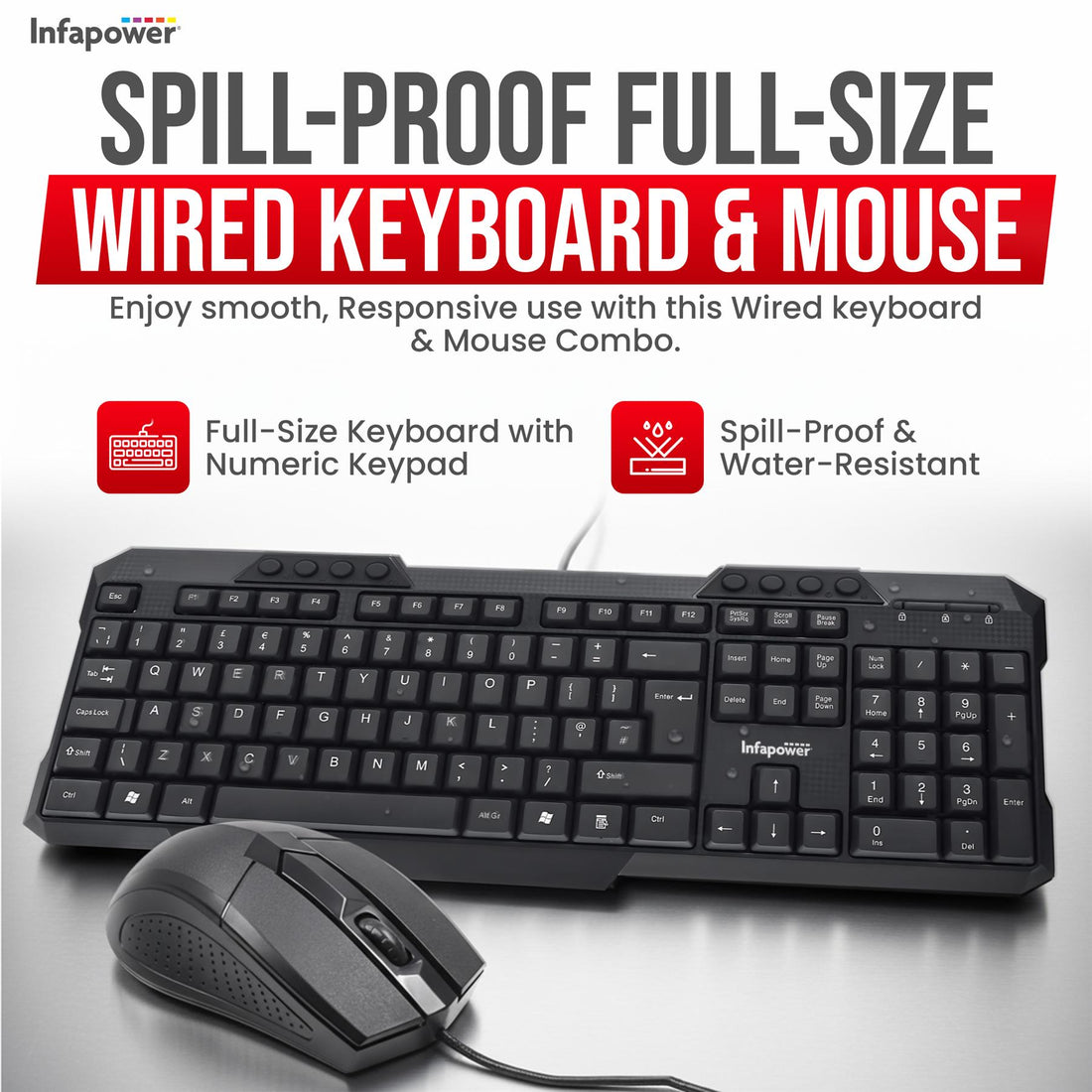 WIRED KEYBOARD AND MOUSE COMBO