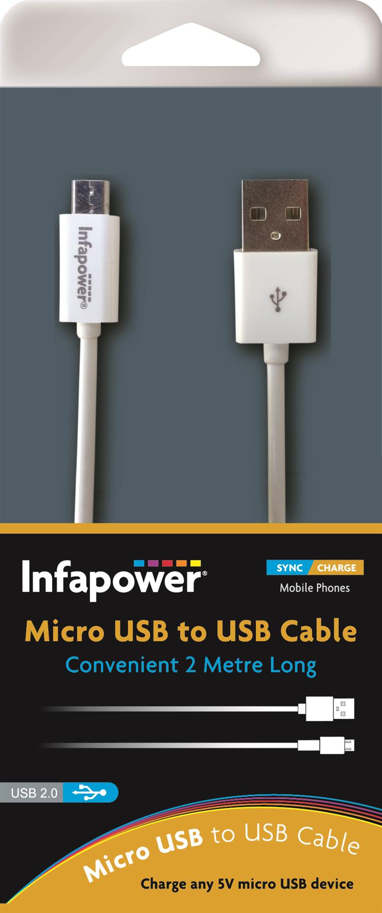 Micro USB Cable (2 metre) (30/120)
